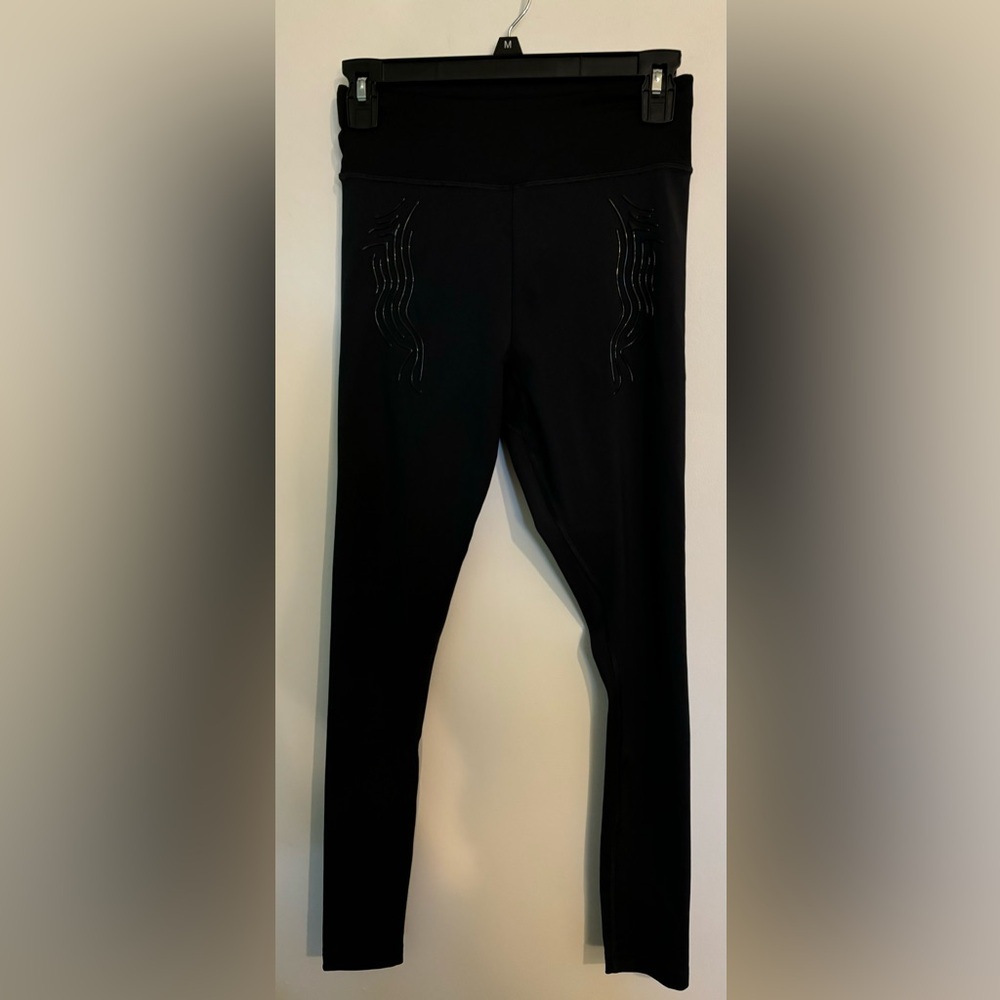 Gymshark‎ Exo Ultra Womens Black Leggings Highrise Silicone Waist & Accents Med